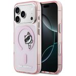 Etui Karl Lagerfeld IML Peekaboo MagSafe do iPhone 17 Pro / 18 Pro różowy