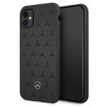 Mercedes MEHCN61PSQBK iPhone 11 6,1"/ Xr czarny/black hardcase Leather Stars Pattern