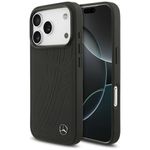 Etui Mercedes Leather Large Laurel Leave MagSafe do iPhone 17 Pro / 18 Pro czarny