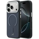 Etui Mercedes Leather 3D MagSafe do iPhone 17 Pro Max / 18 Pro Max granatowy