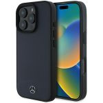 Mercedes MEHMP16X23RBARV iPhone16 Pro Max 6.9" granatowy/navy hardcase Textured And Plain Leather MagSafe