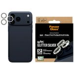Szkło hartowane na obiektyw PanzerGlass Hoops Glitter do iPhone 17 Pro / 17 Pro Max / 16 Pro / 16 Pro Max srebrny