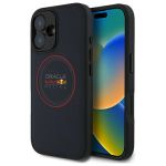 Red Bull RBHMP16S24PUILVR iPhone 16 6.1" hardcase granatowy/navy Leather Red Ring MagSafe