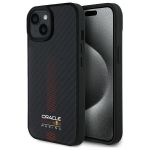 Red Bull RBHMP15S24CFGSMK iPhone 15 6.1" hardcase czarny/black Carbon Fiber Power Bar MagSafe
