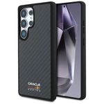 Etui Red Bull Real Carbon Fiber Shiny Logo MagSafe do Samsung Galaxy S25 Ultra czarny