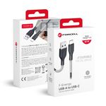 Kabel USB-A do USB-C Forcell F-Energy QC4.0 5A 60W Carbon 1 m CB-02A czarny