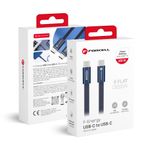 Kabel USB-C do USB-C Forcell F-Energy QC4.0 PD 5A 100W Cafule Flat 1,2 m CCFN23 granatowy
