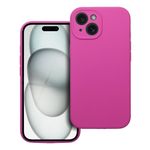 Etui na iPhone 15 Silicone 2mm (camera protection) różowe