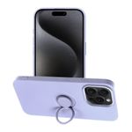 Etui na iPhone 15 PRO MAX Silicone Ring fioletowe