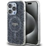 GUESS futerał do IPHONE 15 Pro Max kompatybilny z MagSafe GUHMP15XHGCUSTGK (IML GCUBE) czarny
