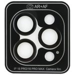 Szkło hartowane na aparat do iPhone 16 PRO / 16 PRO MAX Guess (Metal) black