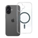 Etui na iPhone 17 Drop Glue Colorful Ring Mag Cover zgodne z MagSafe szare