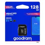 GOODRAM karta pamięci microSD 128GB 100MB/s class 10 UHS I z adapterem SD
