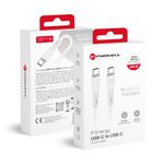 Kabel USB-C do USB-C Forcell F-Energy QC4.0 PD 5A 100W Silicone 1 m C347 biały