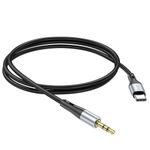Kabel AUX Jack 3,5 mm do USB C Hoco 1 m UPA22 czarny