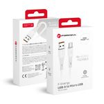 Kabel USB-A do Micro USB Forcell F-Energy QC3.0 2,4A 18W Silicone 1 m C341 biały