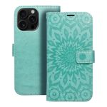 Etui z klapką na iPhone 16 PRO MAX Mezzo Book mandala zielone