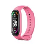 Pasek silikonowy do XIAOMI Mi Band 5 / 6 / 7 różowy (37)