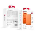 Powerbank zgodny z MagSafe Forcell F-Energy Slim F5K9 QC4.0 PD3.0 15W 5000 mAh pomarańczowy 0INT