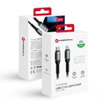 Kabel USB-C do Lightning Forcell F-Energy PD 3A 27W Cafule 1,2 m C259 czarny