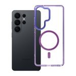 Etui na Samsung S26 ULTRA Frame Clear Hybrid Mag Cover zgodny z MagSafe fioletowe