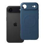 Etui na iPhone 17 AIR Silicone Mag Cover zgodne z MagSafe (camera protection) niebieskie