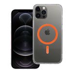 Etui na iPhone 12 PRO MAX Drop Glue Colorful Ring Mag Cover zgodne z MagSafe pomarańczowe