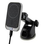 Uchwyt na telefon do samochodu indukcyjny BMW zgodny z MagSafe 15W do szyby / deski / kratki M Edition BMMWCCMPGPK czarny
