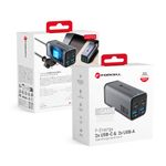 Ładowarka biurkowa Forcell F-Energy GaN III 2 x USB C + 2 x USB A QC4.0 PD 5A 100W VT-49 szara