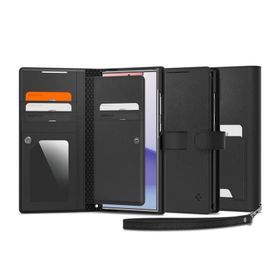 Spigen Wallet S Plus, black - Samsung Galaxy S24 Ultra
