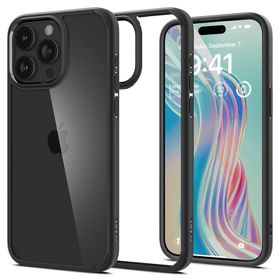 Spigen Crystal Hybrid, matte black - iPhone 15 Pro Max