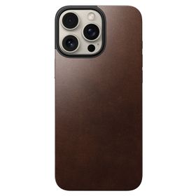 Nomad Magnetic Leather Back, brown - iPhone 16 Pro Max