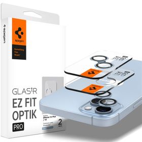 Spigen Glass tR EZ Fit Optik Pro 2 Pack, blue - iPhone 15/15 Plus/14/14 Plus