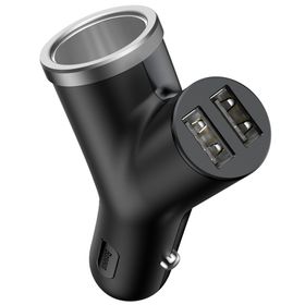 Car Charger Baseus Y Type, 40W, 3.4A, 1 x Extender - 2 x USB-A, Black CCALL-YX01 