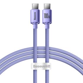 USB-C to USB-C Cable Baseus Crystal Shine Series, 100W, 5A, 1.2m, Purple CAJY000605 