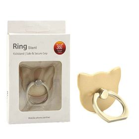 Ecobox Uchwyt telefonu stojak Kot Złoty Na rękę Ring holder