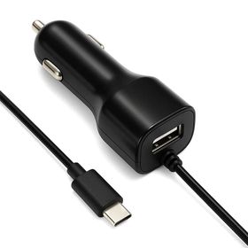 Economy ładowarka samochodowa USB 2A + kabel Typ-C