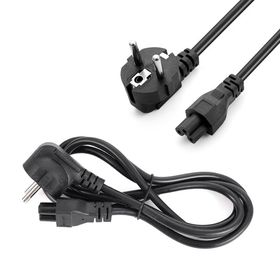 Kabel zasilający Do laptopa Koniczynka 500W 1.5m Czarny