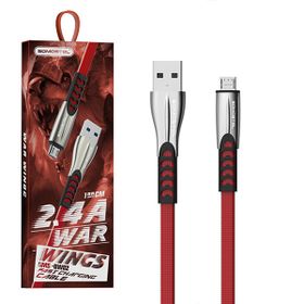 Somostel kabel Powerline USB - Micro USB 2.4A 20W 1m QC 3.0 czerwony SMS-BW02