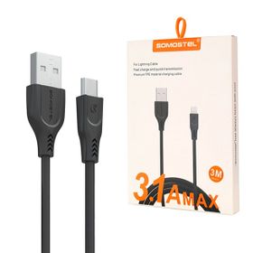 Somostel Kabel USB - Typ-C 3.1A 30W 3m Quick Charge QC3.0 Czarny SMS-BT03