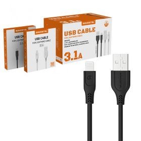 Somostel kabel Powerline USB - Lightning 3.1A 30W 1m QC 3.0 czarny SMS-BT09
