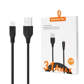 Somostel Kabel USB - Lightning 3.1A 30W 2m Quick Charge QC3.0 Czarny Powerline SMS-BT02