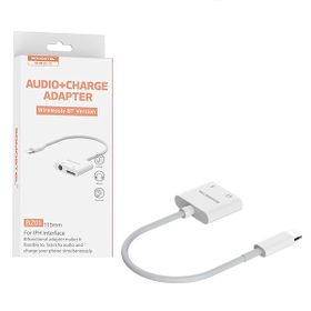 Somostel Adapter HF BT Ver typ-c - mini jack 3,5" + zasilanie Biały SMS-BZ03