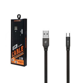 Somostel kabel Powerline USB - Typ-C 2.4A 30W 1m QC 3.0 czarny 2400 mAh SMS-BW04