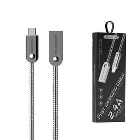 Somostel Kabel USB - microUSB 2.4A 20W 1m Quick Charge QC3.0 Srebrny SMS-BJ01