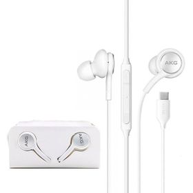 SŁUCHAWKI DOUSZNE PRZEWODOWE SAMSUNG EO-IG955 AKG ZESTAW SŁUCHAWKOWY TYP-C BOX BIAŁE
