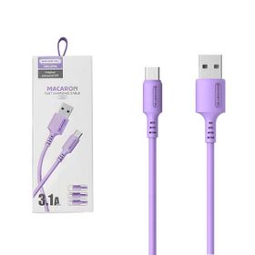 Somostel kabel Powerline USB - Typ-C 3.1A 30W 1.2m QC 3.0 fioletowy SMS-BP02