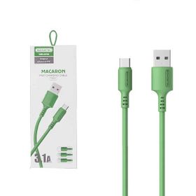 Somostel Kabel USB - Typ-C 3.1A 30W 1.2m Quick Charge QC3.0 Zielony Powerline SMS-BP02