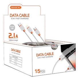 Somostel Kabel USB - Lightning 2A 18W 1m Quick Charge QC3.0 Czarny Powerline 15szt SMS-BP03
