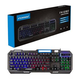 FOREV KLAWIATURA PRZEWODOWA PODŚWIETLANA CZARNA GAMING FV-Q307